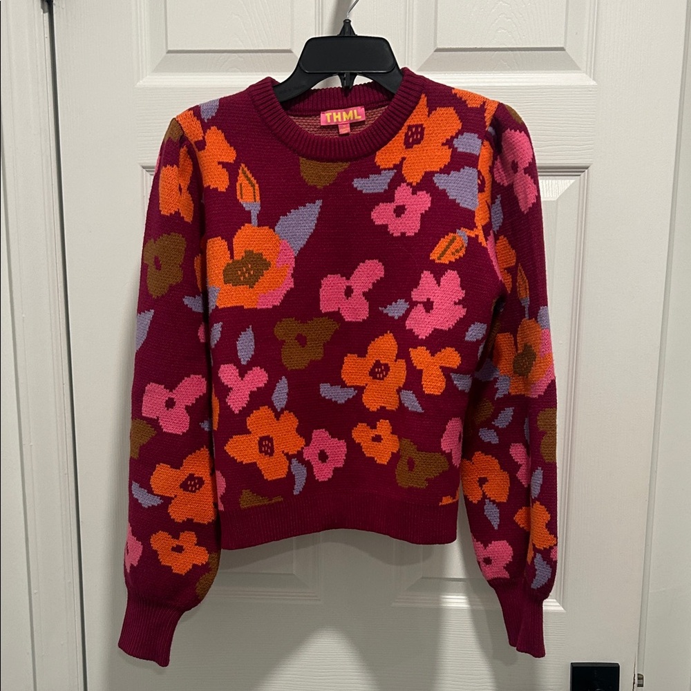THML Floral Knit Sweater